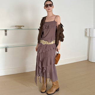 Chiffon Layered Flowy Dress