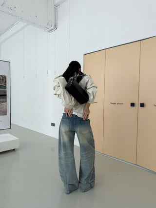 Washed Wide Leg Jeans