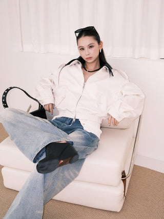 Washed Wide Leg Jeans