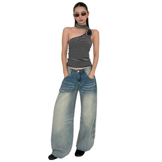 Washed Wide Leg Jeans