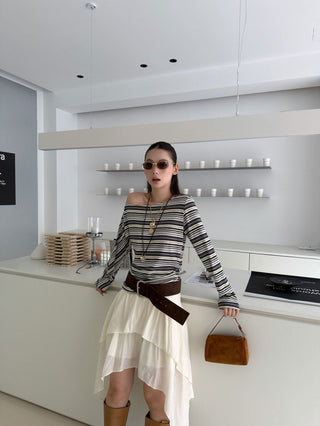 Wave Style Double-Layer Skirt