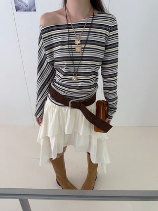 Wave Style Double-Layer Skirt