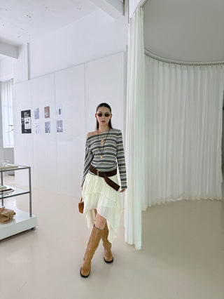 Wave Style Double-Layer Skirt