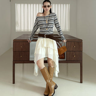 Wave Style Double-Layer Skirt