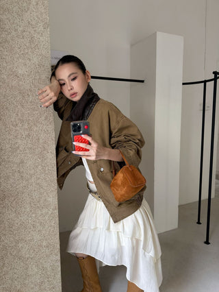 Wave Style Double-Layer Skirt