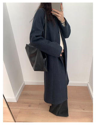 Woolen Lapel Coat