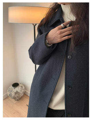 Woolen Lapel Coat