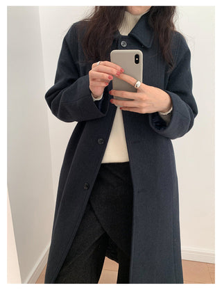 Woolen Lapel Coat