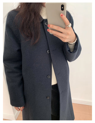 Woolen Lapel Coat
