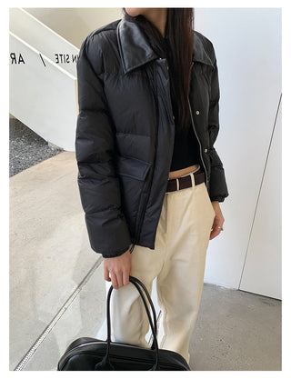 Leather Collar Jacket