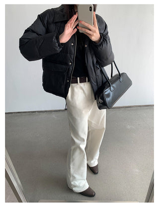 Leather Collar Jacket