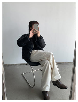 Leather Collar Jacket