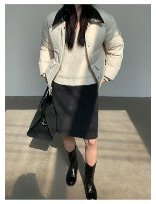 Leather Collar Jacket