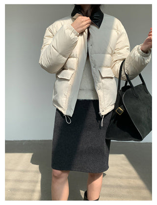 Leather Collar Jacket