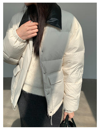 Leather Collar Jacket