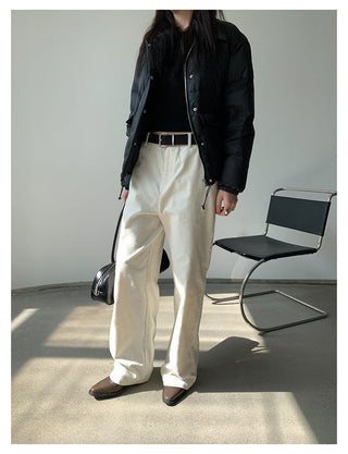 Leather Collar Jacket
