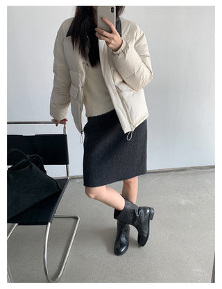 Leather Collar Jacket