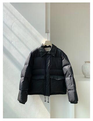 Leather Collar Jacket