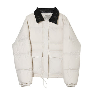 Leather Collar Jacket