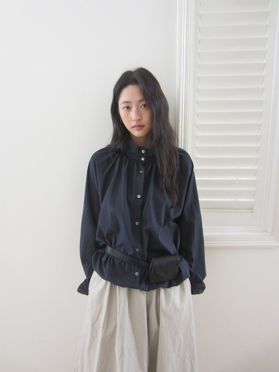 Stand Collar Shirt – Uncut-Trends