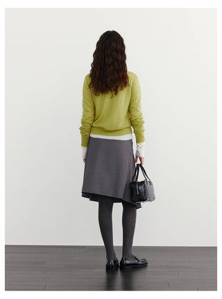 Striped A-Line Skirt