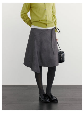 Striped A-Line Skirt
