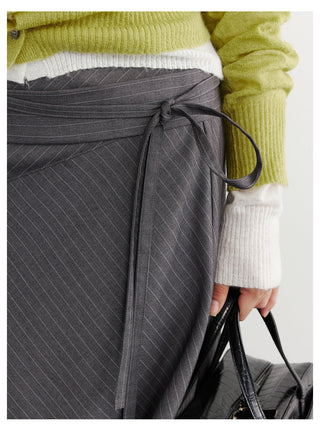 Striped A-Line Skirt