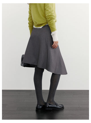 Striped A-Line Skirt