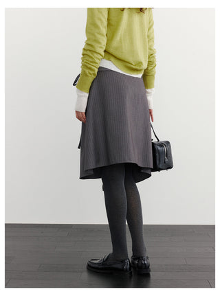 Striped A-Line Skirt