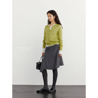 Striped A-Line Skirt
