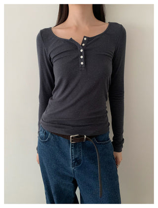 Henley White T-Shirt