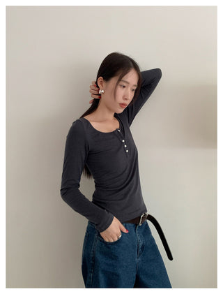 Henley White T-Shirt