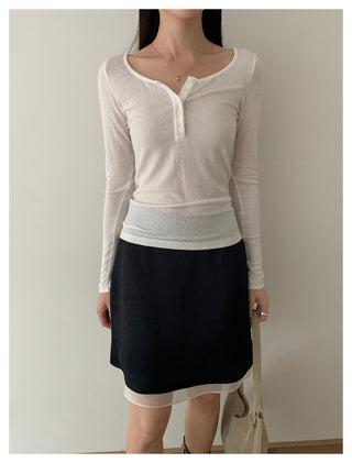 Henley White T-Shirt