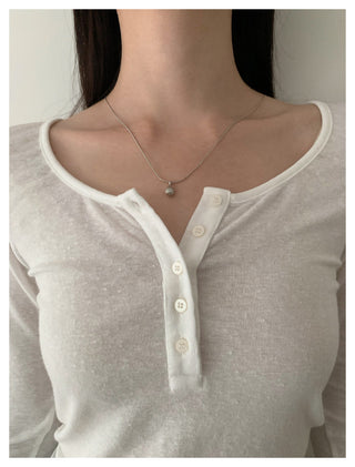 Henley White T-Shirt