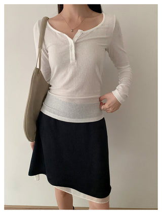 Henley White T-Shirt