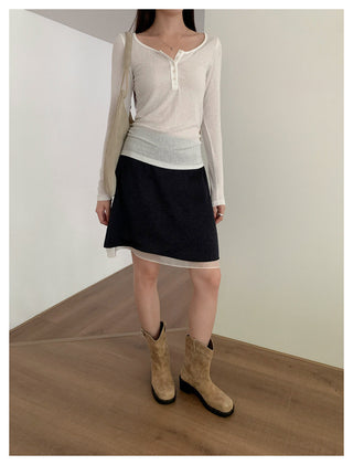 Henley White T-Shirt