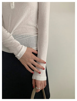 Henley White T-Shirt