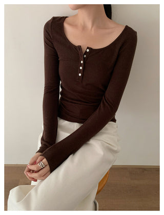 Henley White T-Shirt