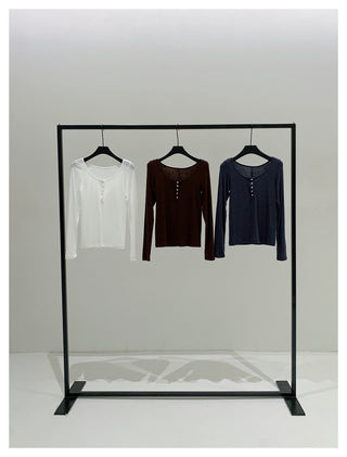 Henley White T-Shirt