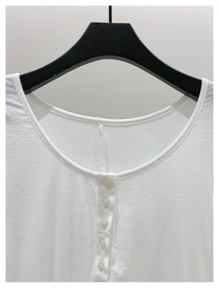 Henley White T-Shirt