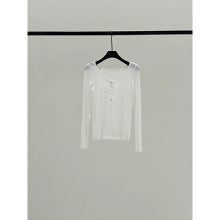 Henley White T-Shirt