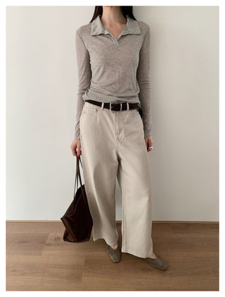 Lace-Up Slim T-Shirt