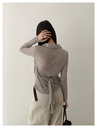 Lace-Up Slim T-Shirt