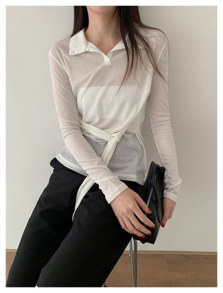 Lace-Up Slim T-Shirt