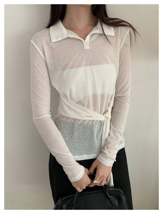 Lace-Up Slim T-Shirt