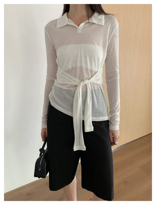 Lace-Up Slim T-Shirt