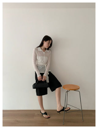 Lace-Up Slim T-Shirt