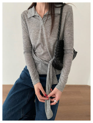 Lace-Up Slim T-Shirt