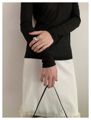 Lace-Up Slim T-Shirt