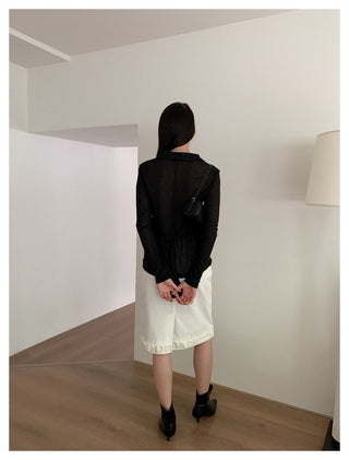 Lace-Up Slim T-Shirt